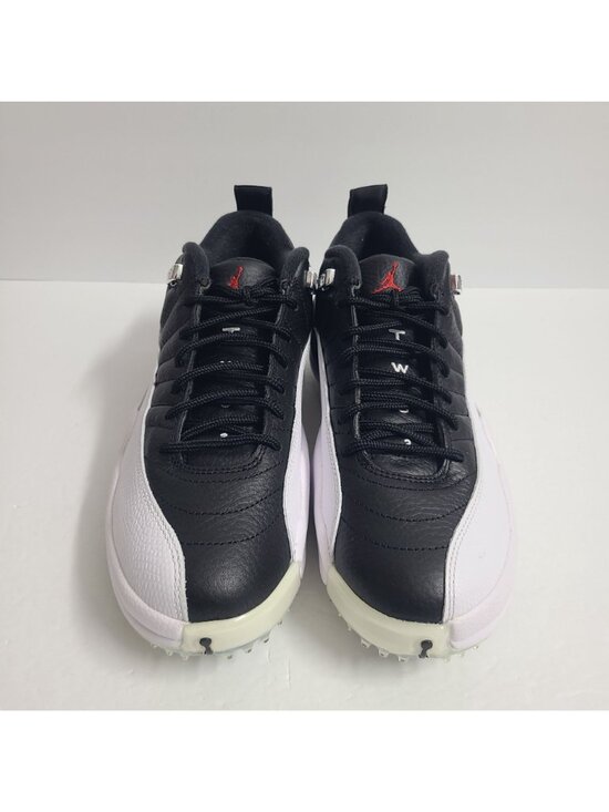 NEW Nike Air Jordan 12 Low Playoffs Golf Shoes DH4120-010 Size 9 White Black #1